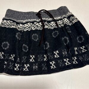 Zara Kids Knit Skirt Black Gray Pattern | Size 5–6 (118 cm)